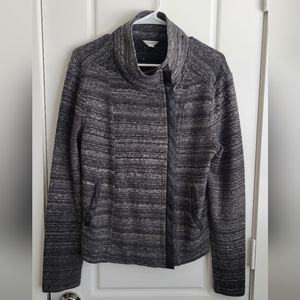 Calvin Klien Womens off center Jacket Black/ White Size Large